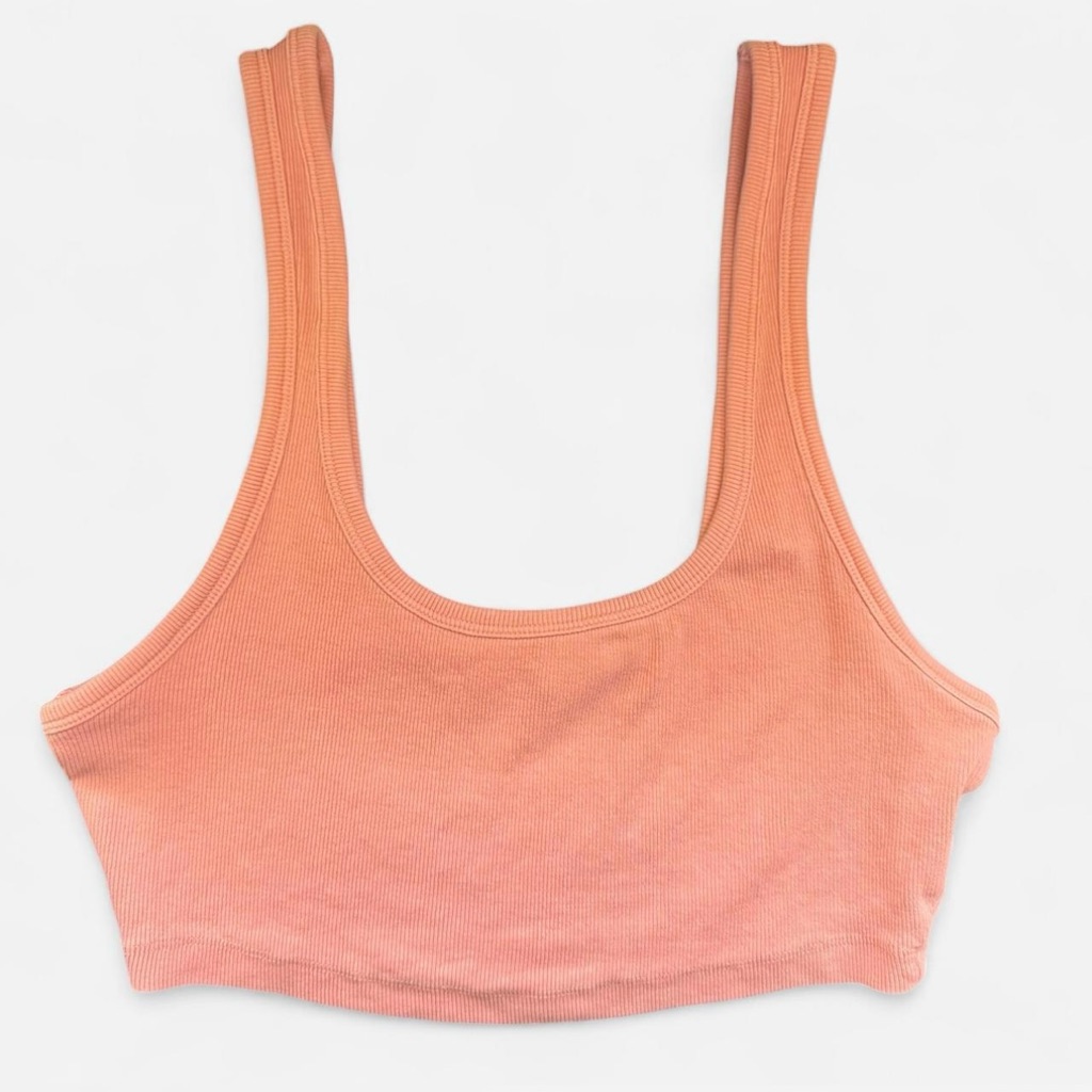 Zara Coral Ribbed Bandeau